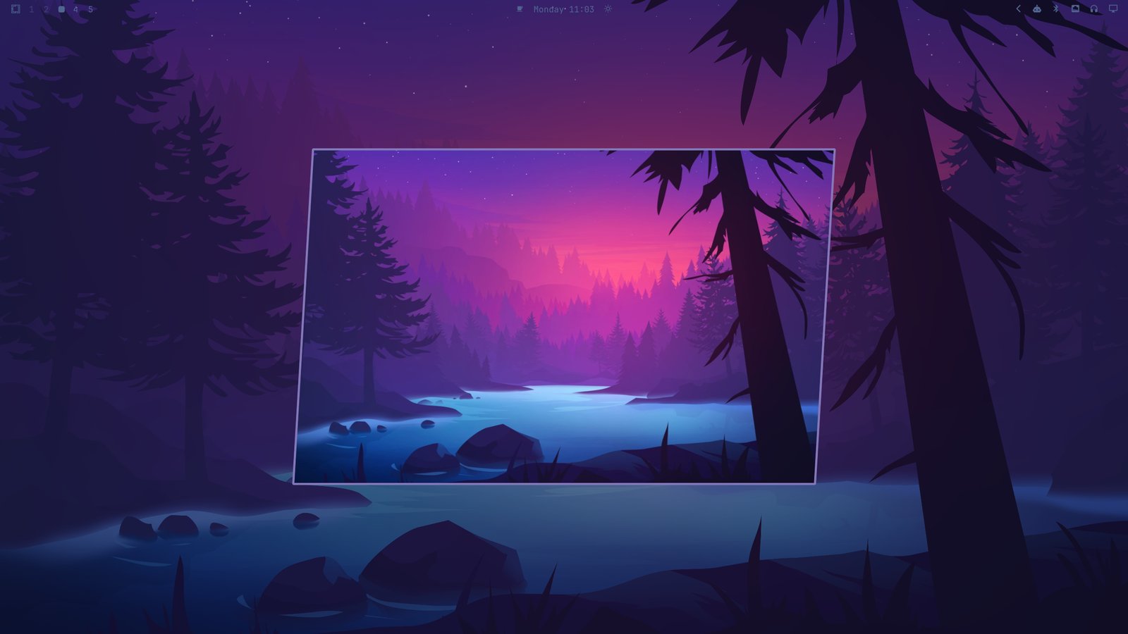 The background switcher cycling wallpapers for the active theme